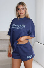 Standing My Ground Lounge Shorts Navy