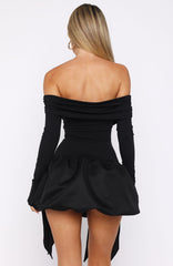 Raise Hell Long Sleeve Mini Dress Black