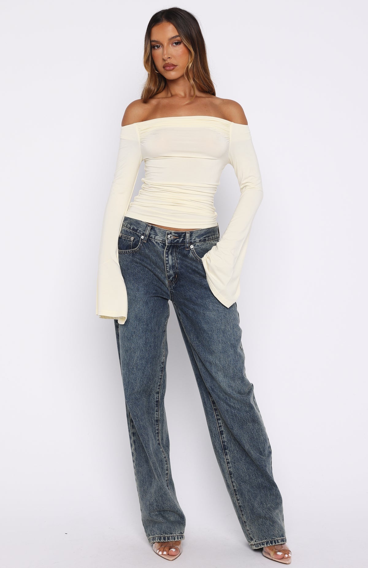 Perfect Night Long Sleeve Top Cream