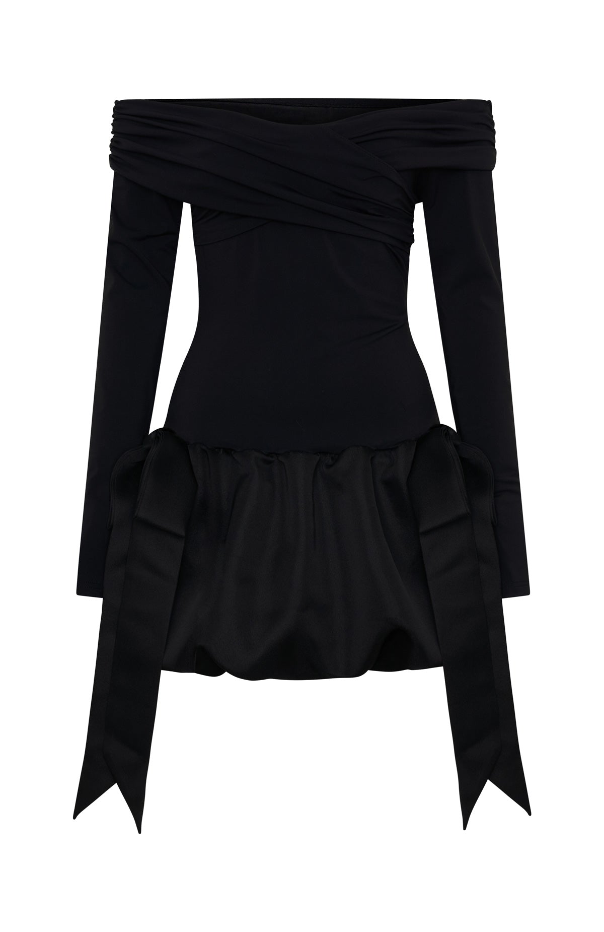 Raise Hell Long Sleeve Mini Dress Black